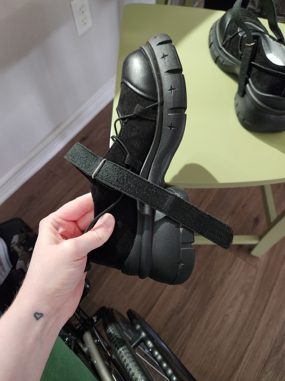 Asylum Black Platform Athletic Mary Janes - Picture 4 of 6